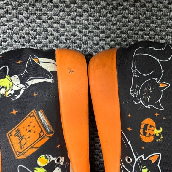 Hot Chocolate Designs Witch Pinup Black Cat Halloween Mary Jane Shoes Size 38 - Picture 6 of 11